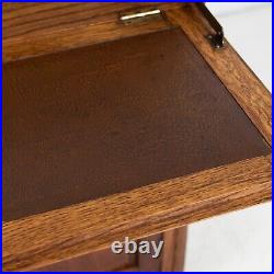 Good Quality Vintage English Oak Bureau with Storage C. 1930s