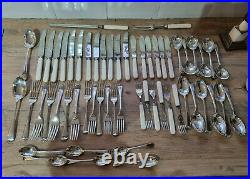 Good Vintage Silver Plated Garrard Silver Plated 6 Place Old English Cutlery Set