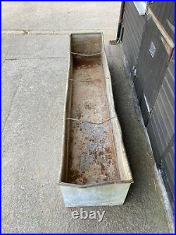 HUGE 10 FOOT Vintage English Galvanised Large Water Trough Tank Planter