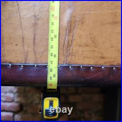 Handmade English Luxury Antique Leather Trunk Perfect Coffee Table