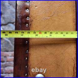 Handmade English Luxury Antique Leather Trunk Perfect Coffee Table