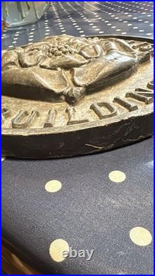 Heavy Lead Plaque Tudor Rose, English Listed Building, 9kgs, Very Good Condition