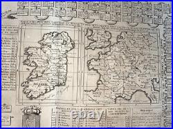 Heraldic English & Scottish Monarchy 1719 Chatelain Very Large Antique Plate Heraldic English & Scottish Monarchy 1719 Chatelain Very Large Antique Plate