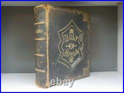 Holy Bible Vintage Antique c1900 Rev John Eadie Howard & Co ID917