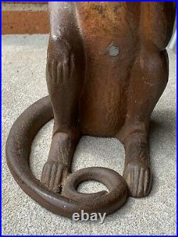 Hubley Antique Vintage Cast Iron Full Figure Monkey Doorstop