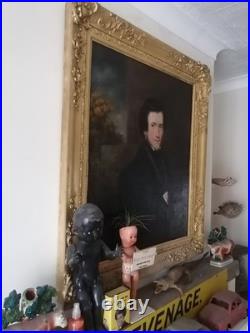 Huge Antique Portrait Oil Painting 18th Century Collectable Vintage Framed Old