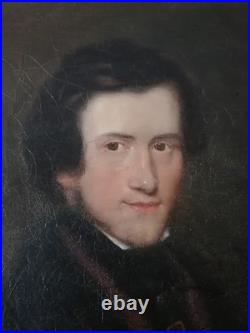 Huge Antique Portrait Oil Painting 18th Century Collectable Vintage Framed Old