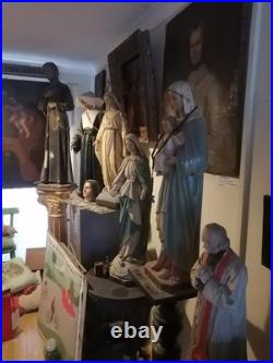 Huge Antique Portrait Oil Painting 18th Century Collectable Vintage Framed Old