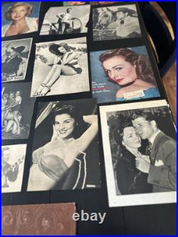 Huge Vintage Antique Scrapbook Movie Stars Actors And Actresses +85 loose pucs