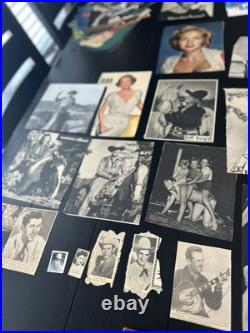 Huge Vintage Antique Scrapbook Movie Stars Actors And Actresses +85 loose pucs