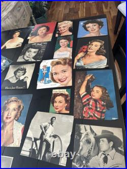 Huge Vintage Antique Scrapbook Movie Stars Actors And Actresses +85 loose pucs