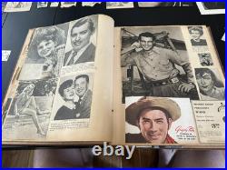 Huge Vintage Antique Scrapbook Movie Stars Actors And Actresses +85 loose pucs