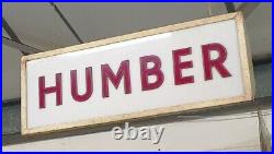 Humber Illuminated Dealer Showroom Hanging Sign Vintage Original Rootes Item