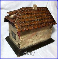 INCREDIBLE Hand Carved English Cottage SEWING WORK BOXOriginal ANTIQUE c1700's