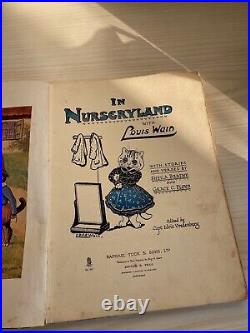 In Nurseryland With Louis Wain Book Rare Collectable Book Vintage /Antique