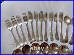 James Pinder Mixed Cutlery lot silver plated of Sheffield old English Vintage