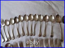 James Pinder Mixed Cutlery lot silver plated of Sheffield old English Vintage