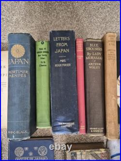 Job Lot 41 Antique Vintage Books on Japan Art Travel War History Fiction