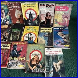 Job Lot 52 x Antique Vintage Edgar Wallace Books 1940s 1950s 1st Editions Pbacks