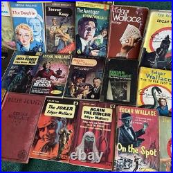 Job Lot 52 x Antique Vintage Edgar Wallace Books 1940s 1950s 1st Editions Pbacks
