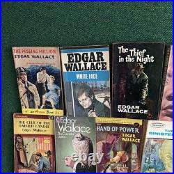 Job Lot 52 x Antique Vintage Edgar Wallace Books 1940s 1950s 1st Editions Pbacks