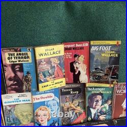Job Lot 52 x Antique Vintage Edgar Wallace Books 1940s 1950s 1st Editions Pbacks