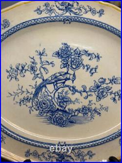 Keeling & Co Paradise Blue & White Platter Vintage English Pottery (32cm)