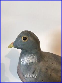 L@@K 2 Antique/Vintage Wooden Decoy Pigeons