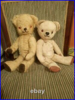 LOT OF 2 Antique DEAN'S CHILDSPLAY & CHAD VALLEY Vintage Teddy Bears