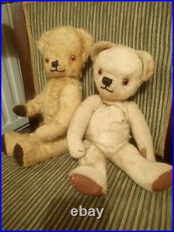 LOT OF 2 Antique DEAN'S CHILDSPLAY & CHAD VALLEY Vintage Teddy Bears