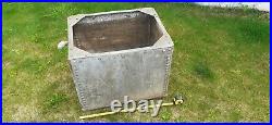 Large 1940s Vintage Riveted Watertight Galvanised Steel Water Tank/Trough/Plant