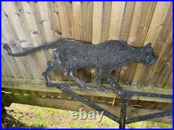 Large Old Vintage English Original Metal weather vane Cat & Mouse antique