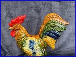 Large Rare Antique Vintage (GOOD COND) Pottery Hen Chicken Figurine Hand Painted