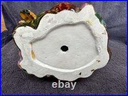 Large Rare Antique Vintage (GOOD COND) Pottery Hen Chicken Figurine Hand Painted