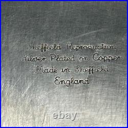 Large Round Vintage Silver Plated Drinks Tray Gallery Breakfast English Antique