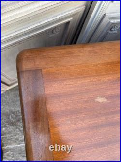 Large Vintage 1960s English Abbess teachers bakers writing desk oak MCM drawers