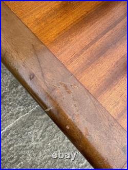 Large Vintage 1960s English Abbess teachers bakers writing desk oak MCM drawers