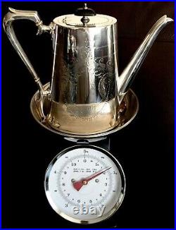 Large Vintage / Antique English Lee & Wigfull Silver Plated Coffee Pot (850g)