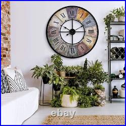 Large Vintage Wall Clock Retro XXL Antique Metal Clock Stainless Steel Large Sh