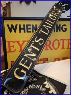 Late Victorian Hand Carved Gents Tailors Salvaged Shop Sign. Antique/Vintage