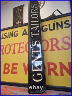 Late Victorian Hand Carved Gents Tailors Salvaged Shop Sign. Antique/Vintage