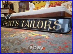 Late Victorian Hand Carved Gents Tailors Salvaged Shop Sign. Antique/Vintage
