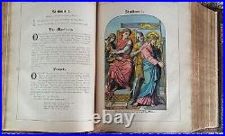 Lg Antique Douay Catholic Vulgate Family Bible 1885 Unabr. Haydock, Brite Gilt