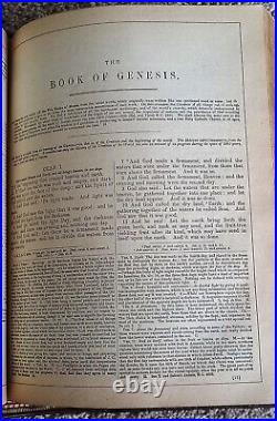 Lg Antique Douay Catholic Vulgate Family Bible 1885 Unabr. Haydock, Brite Gilt