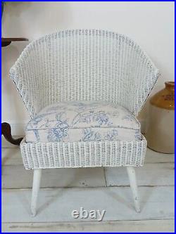 Lloyd Loom Style Armchair Vintage Classic English Garden Reupholstered Birds
