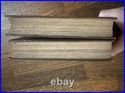 Longfellow's Poems Two Volumes Antique 1850 Vintage Book Set Ticknor & Co