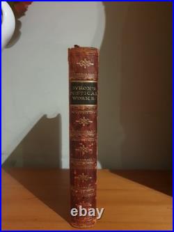 Lord Byron Poetical Works 1800s Vintage Antique Victorian Poetry Book