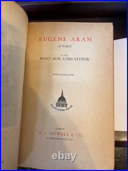Lord Lytton Antique Leatherbound Hardback Books. Circa Compete set of 12