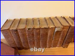 Lord Lytton Antique Leatherbound Hardback Books. Circa Compete set of 12