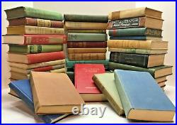Lot of 100 Vintage Old Rare Antique Hardcover Books Mixed Color Random Decor